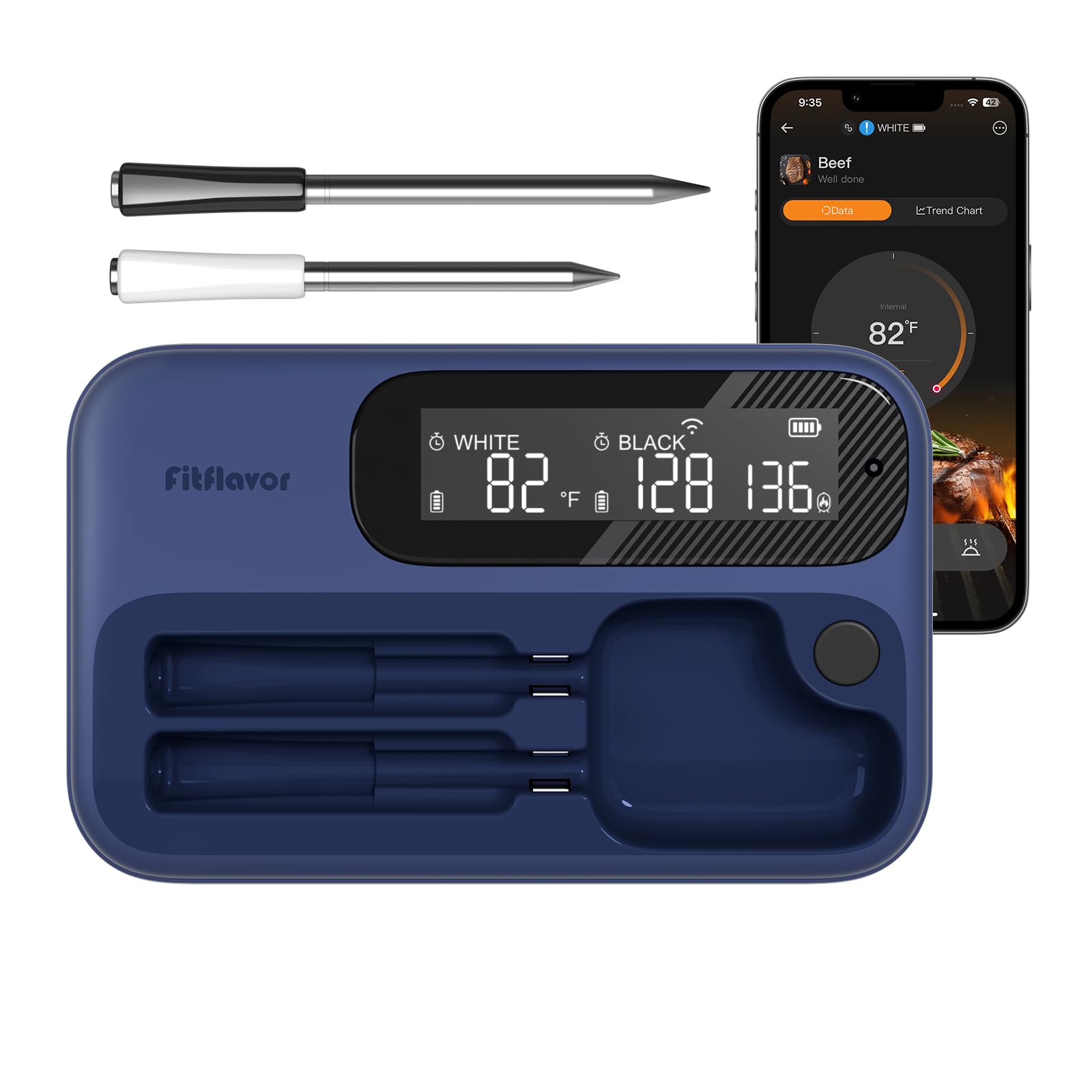 Amazon.com: 5G WiFi Wireless Meat Thermometer for Smoker Bluetooth